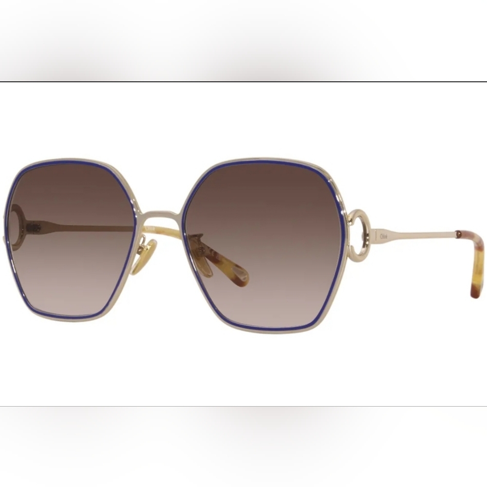 CHLOÉ Oversized Metal Gradient Sunglasses